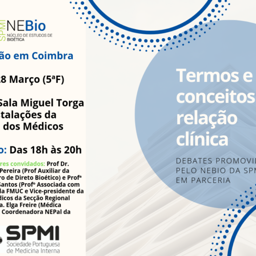 Debates: Termos e conceitos na relação clínica- 28 Março – Coimbra