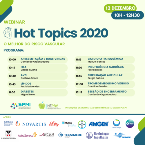 WEBINAR Hot Topics 2020 – O melhor do Risco Vascular