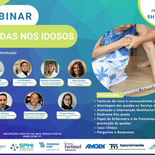 Webinar “Quedas nos Idosos” reflete desafios da especialidade