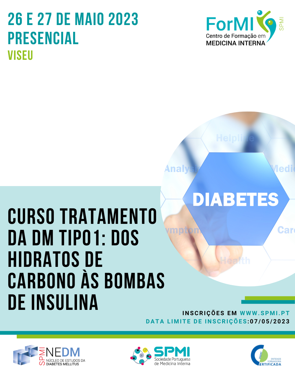 Curso Tratamento da DM Tipo 1: Dos Hidratos de carbono às bombas de insulina