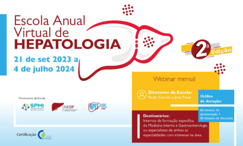 2ª Edição da Escola Anual Virtual de Hepatologia arranca dia 21 de setembro