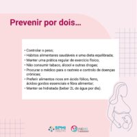 Cuidados pre concecionais e pre natais do NEMO