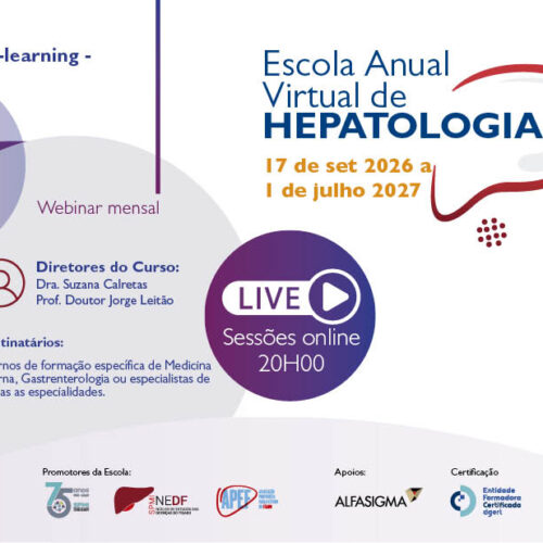 5.ª Escola de Hepatologia reafirma aposta na formação contínua e na atualização científica dos profissionais de saúde