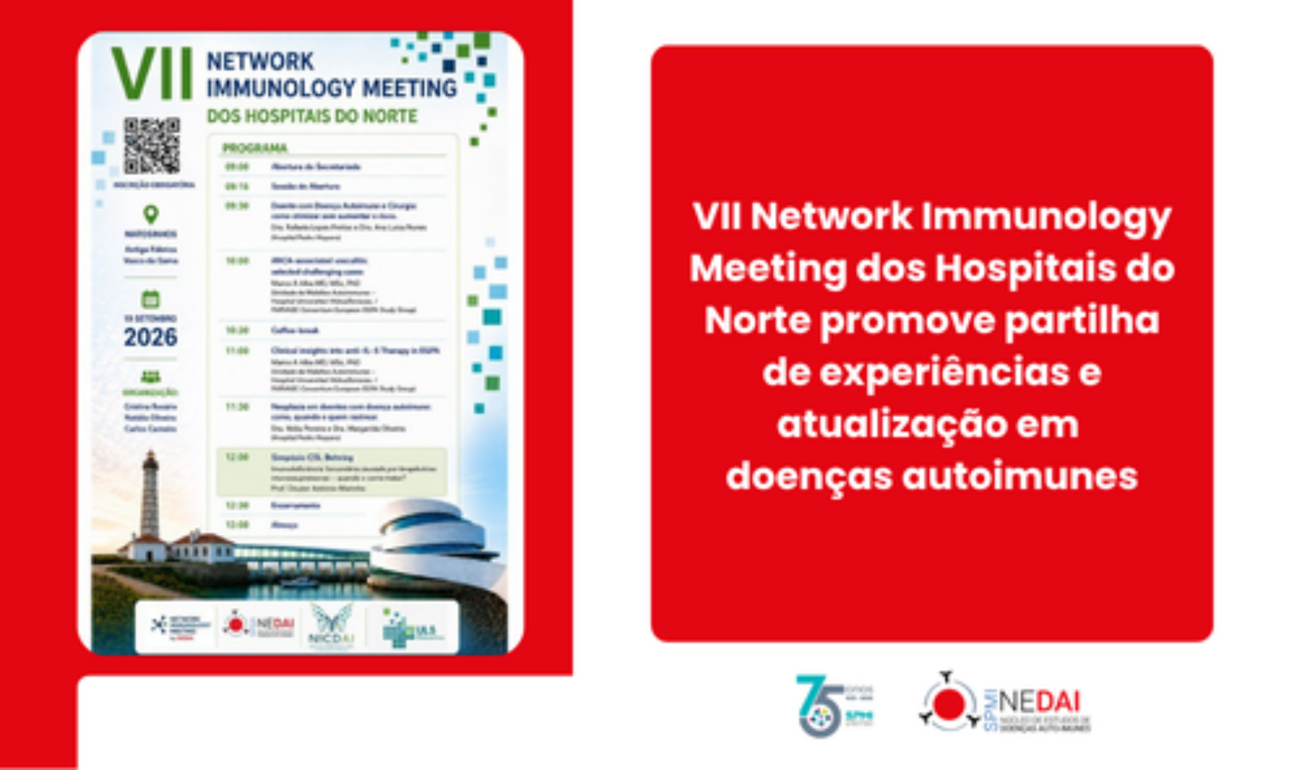 VII Network Immunology Meeting dos Hospitais do Norte promove partilha de experiências e atualização em doenças autoimunes