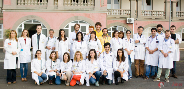 Parte da equipa do Serviço de Medicina Interna do Hospital dos Marmeleiros.